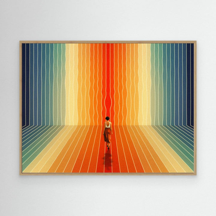 Vibrant Retro Pathway Canvas Art Print by Bromont Editions - Digital Art pop art print for home decor