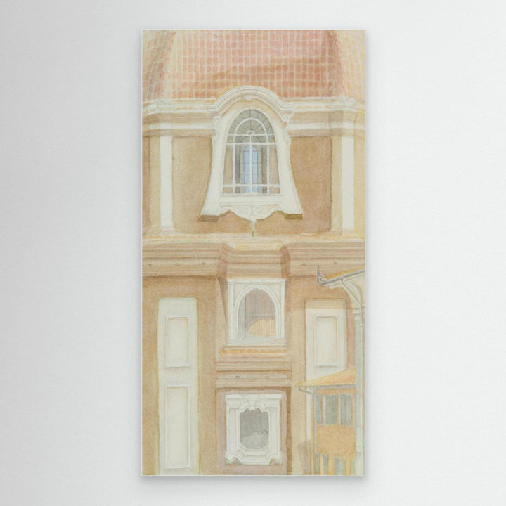 "View of the Medici Chapels No 2" Graceful Historic Watercolor Art Print - Canvas Large Format Options