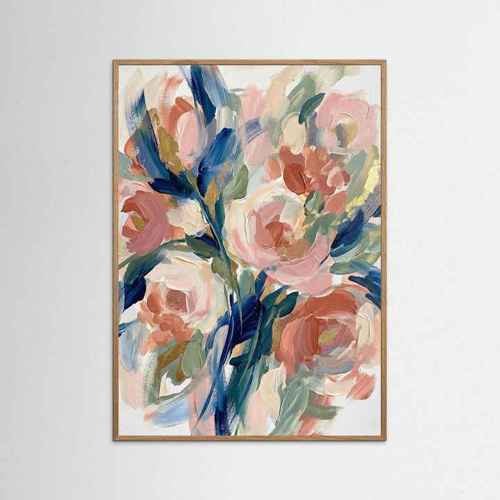 Abstract Floral Wall Art Print for Modern Decor - Framed Options