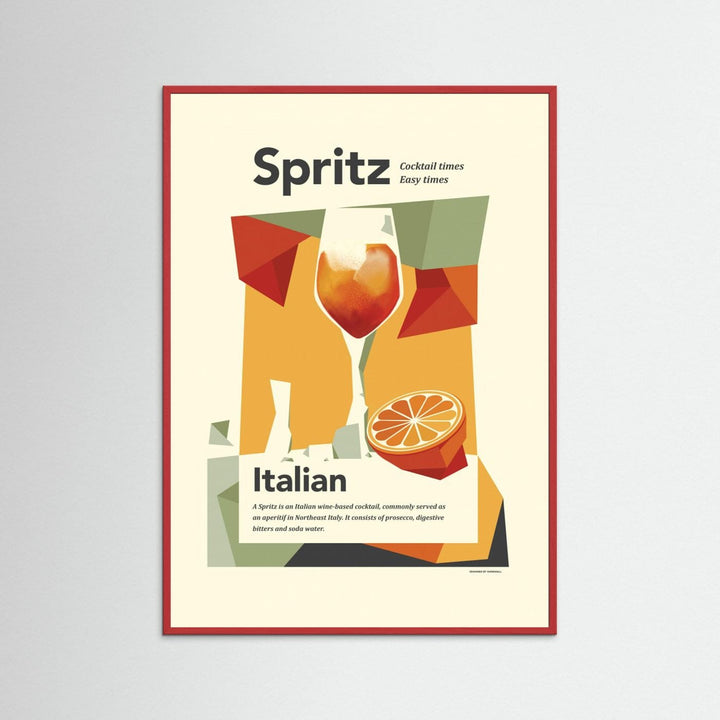 Aperol spritz print by Dion Gem