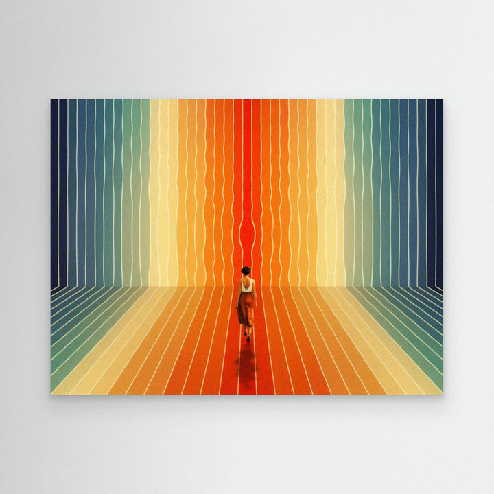 Vibrant Retro Pathway Canvas Art Print by Bromont Editions - Digital Art pop art print for home decor