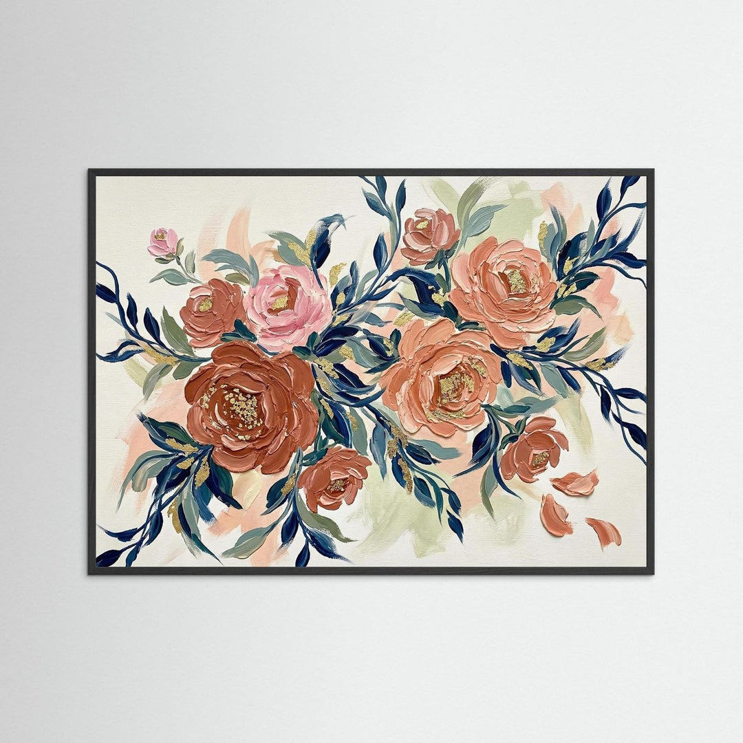 Floral Elegance: Abstract Rose Art Print - Framed Options
