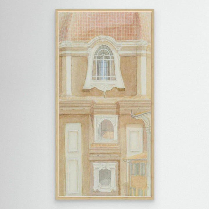 "View of the Medici Chapels No 2" Graceful Historic Watercolor Art Print - Canvas Large Format Options