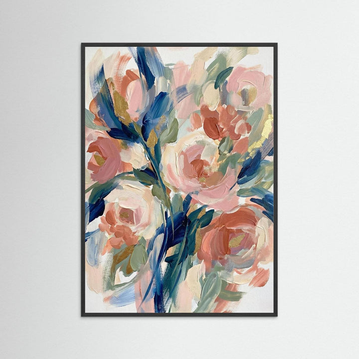 Abstract Floral Wall Art Print for Modern Decor - Framed Options