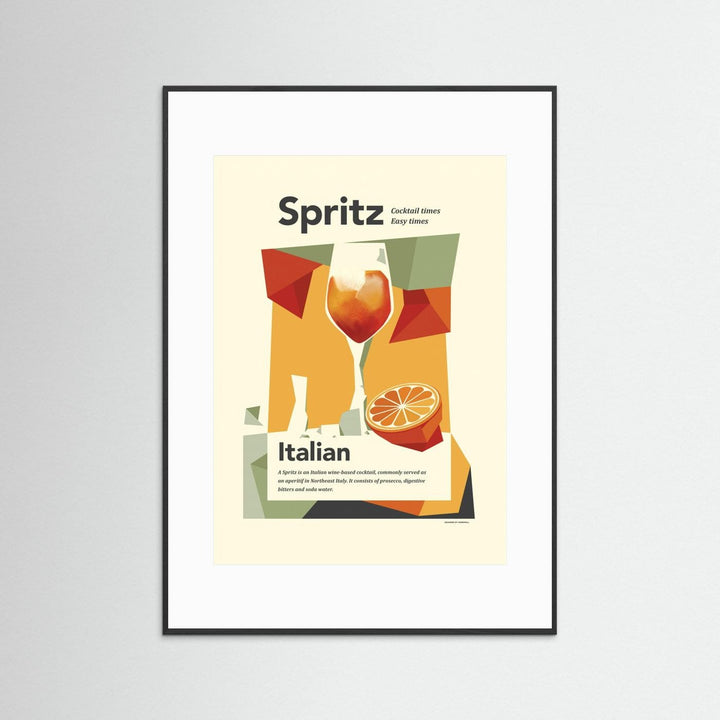 Aperol spritz print by Dion Gem
