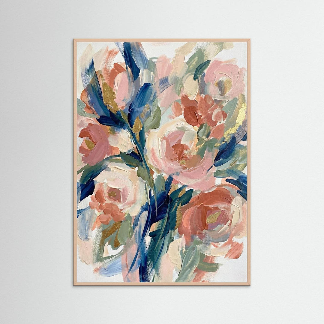Abstract Floral Wall Art Print for Modern Decor - Framed Options
