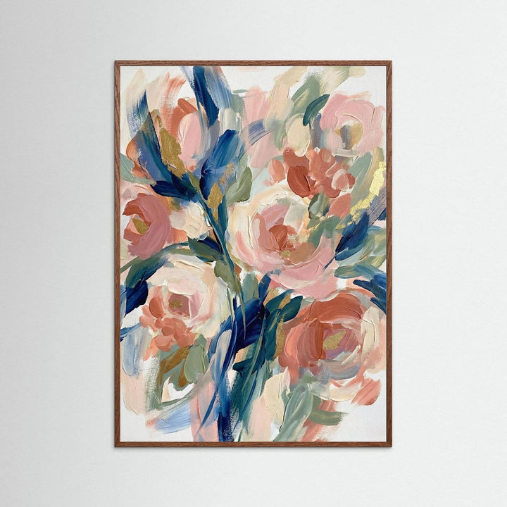 Abstract Floral Wall Art Print for Modern Decor - Framed Options