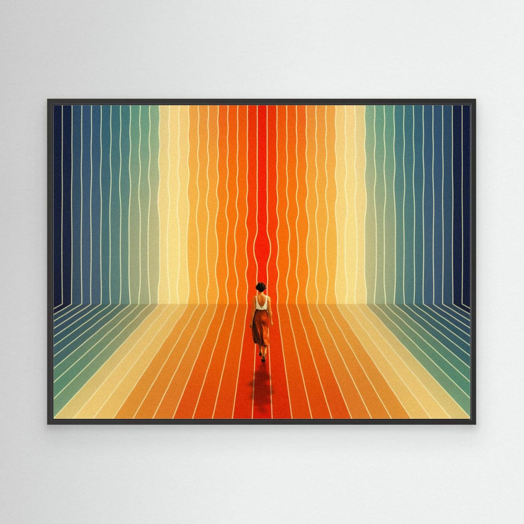 Vibrant Retro Pathway Canvas Art Print by Bromont Editions - Digital Art pop art print for home decor