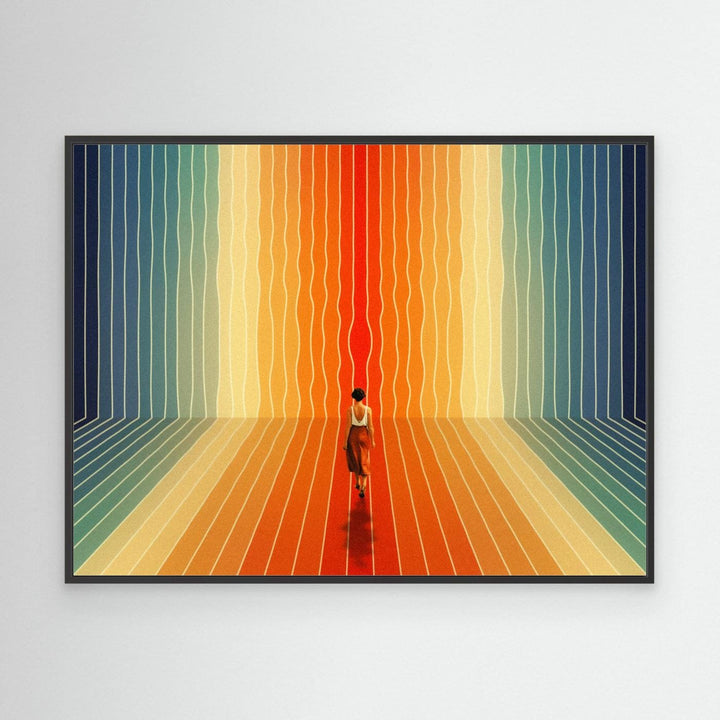 Vibrant Retro Pathway Canvas Art Print by Bromont Editions - Digital Art pop art print for home decor