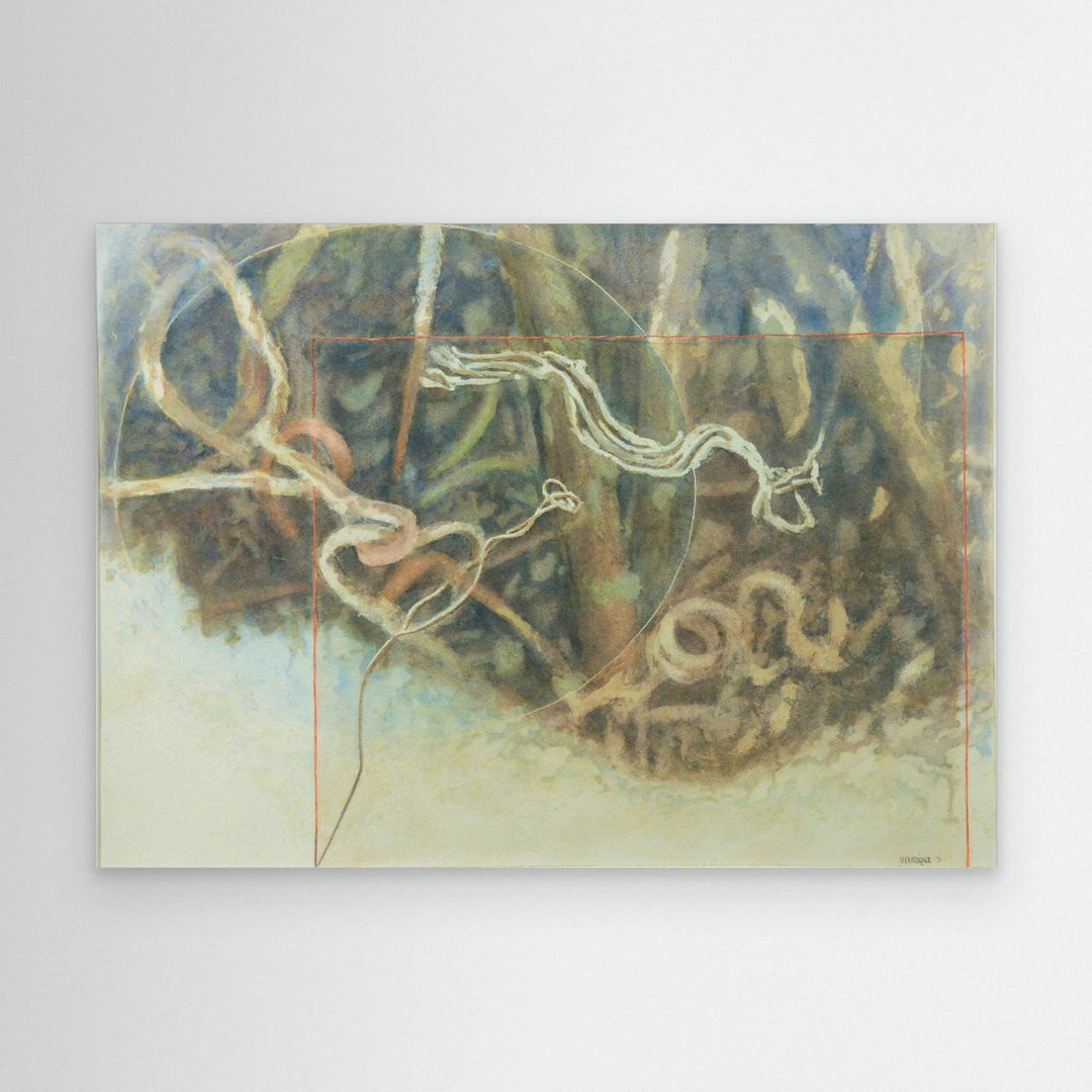"Change - Beyond the Ice" Abstract Organic Watercolor - Large Format Canvas Framed Options