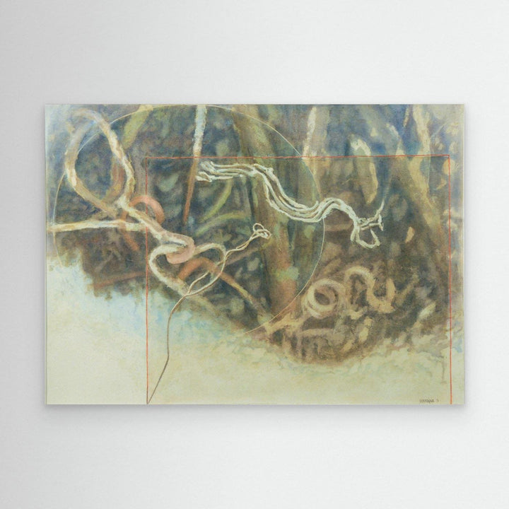 "Change - Beyond the Ice" Abstract Organic Watercolor - Large Format Canvas Framed Options