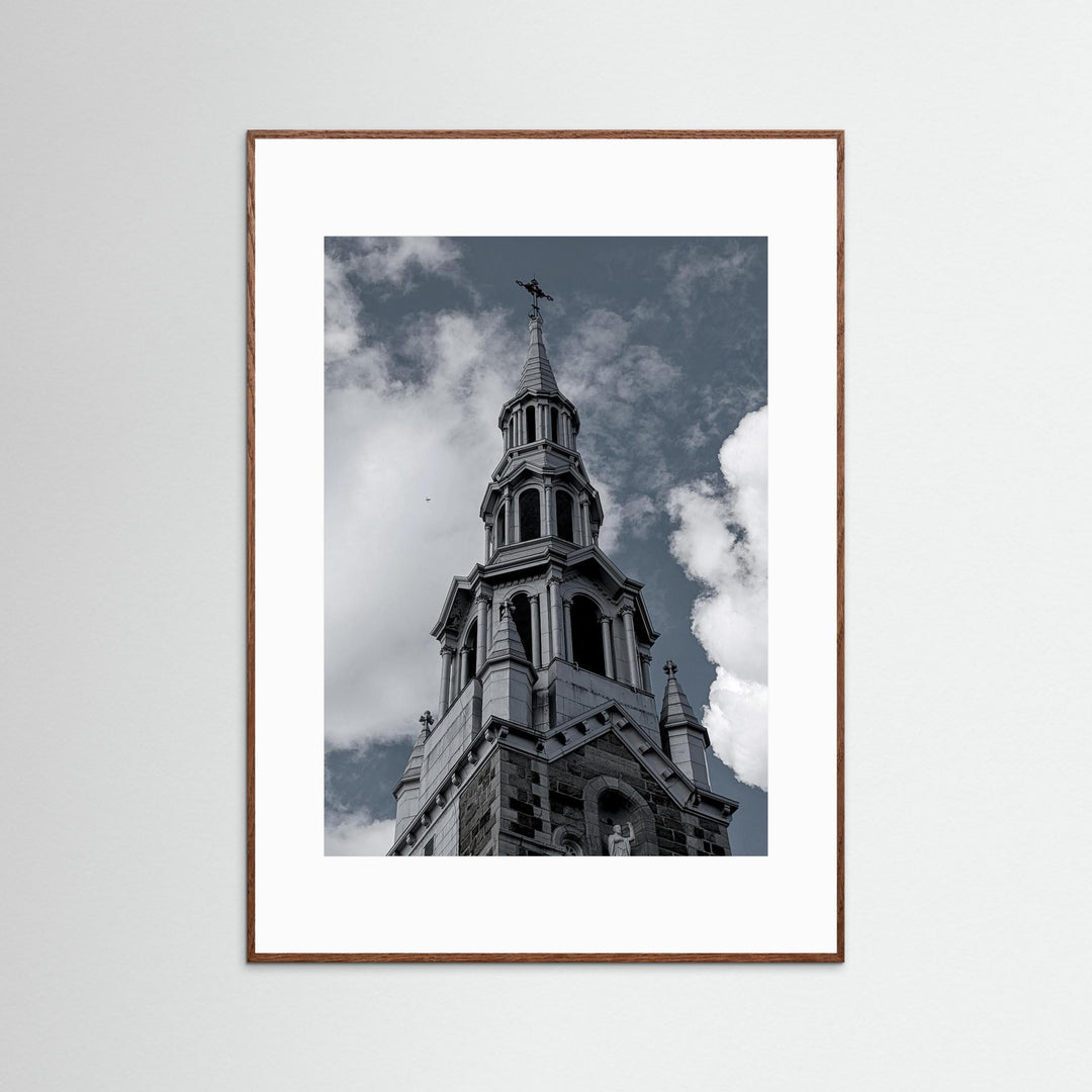 Elegant Church Architecture Steeple Art Print - Framed Options