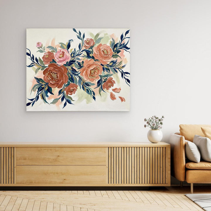 Floral Elegance: Abstract Rose Art Print - Framed Canvas Options