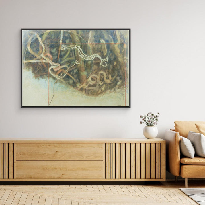 "Change - Beyond the Ice" Abstract Organic Watercolor - Large Format Canvas Framed Options