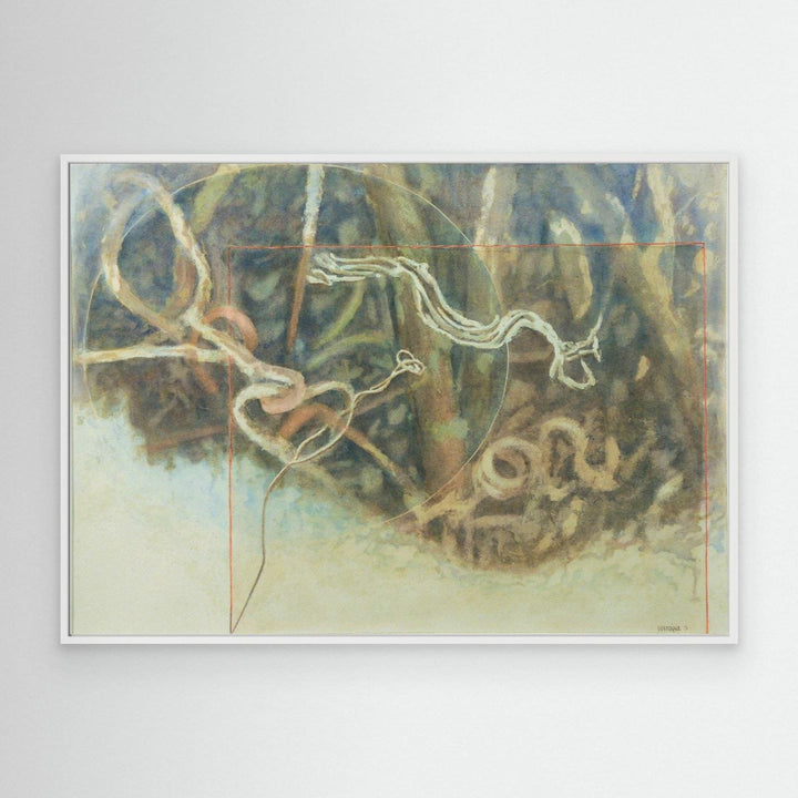 "Change - Beyond the Ice" Abstract Organic Watercolor - Large Format Canvas Framed Options