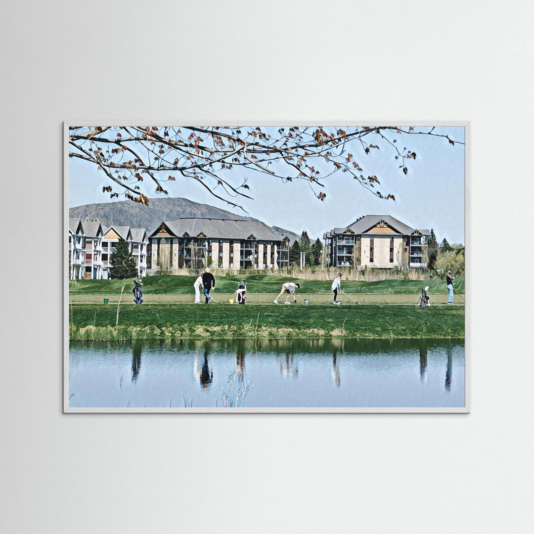 Reflections on a Tranquil Golf Driving Range - Art Print Framed Options